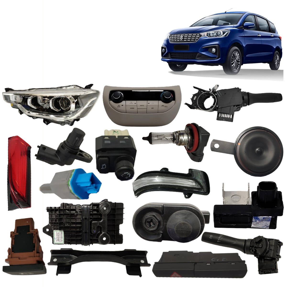 Suzuki Ertiga Electrical Parts - Headlight Led Rear Lamp Taillight Alternator Assembly Antenna Cable Battery Cable Fuse Box